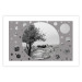 Poster Hierapolis - black and white landscape of trees in circular frame 123987 additionalThumb 25