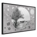 Poster Hierapolis - black and white landscape of trees in circular frame 123987 additionalThumb 10