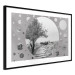 Poster Hierapolis - black and white landscape of trees in circular frame 123987 additionalThumb 11