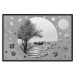 Poster Hierapolis - black and white landscape of trees in circular frame 123987 additionalThumb 24