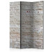 Room Separator Hidden Harmony (3-piece) - beige pattern with old brick texture 124087