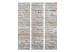 Room Separator Hidden Harmony (3-piece) - beige pattern with old brick texture 124087 additionalThumb 3