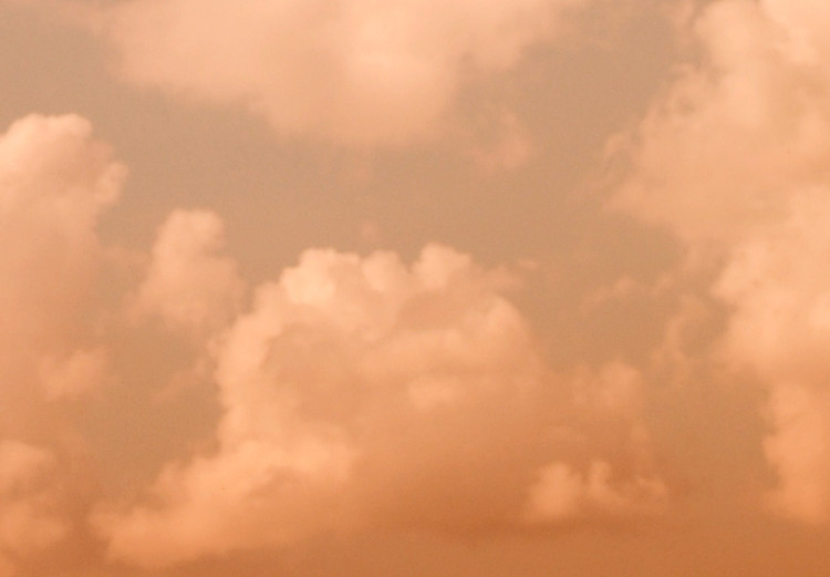 Poster Cloud Arrangement - landscape of orange sky with construction crane 124387 additionalImage 10