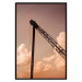 Poster Cloud Arrangement - landscape of orange sky with construction crane 124387 additionalThumb 18