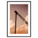 Poster Cloud Arrangement - landscape of orange sky with construction crane 124387 additionalThumb 15