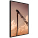 Poster Cloud Arrangement - landscape of orange sky with construction crane 124387 additionalThumb 12