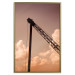 Poster Cloud Arrangement - landscape of orange sky with construction crane 124387 additionalThumb 20