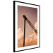 Poster Cloud Arrangement - landscape of orange sky with construction crane 124387 additionalThumb 11