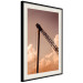Poster Cloud Arrangement - landscape of orange sky with construction crane 124387 additionalThumb 3
