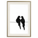Poster Bird Love - black birds forming a heart shape with their beaks on a white background 125087 additionalThumb 19