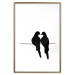 Poster Bird Love - black birds forming a heart shape with their beaks on a white background 125087 additionalThumb 14