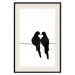 Poster Bird Love - black birds forming a heart shape with their beaks on a white background 125087 additionalThumb 18