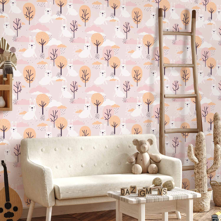 Modern Wallpaper Rabbit and Trees 127187 additionalImage 9