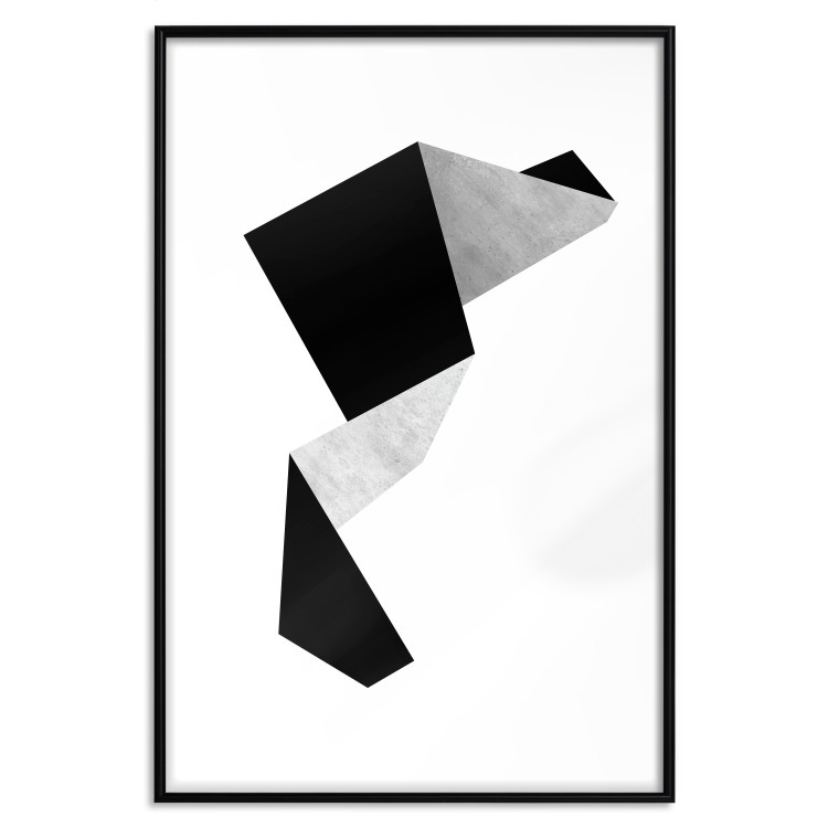 Poster Module - black and white abstract geometric figure on a light background 127387 additionalImage 14