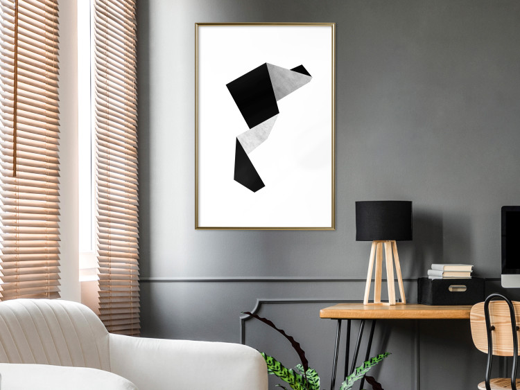 Poster Module - black and white abstract geometric figure on a light background 127387 additionalImage 19