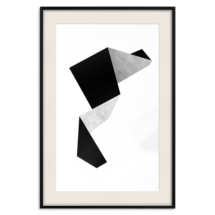 Poster Module - black and white abstract geometric figure on a light background 127387 additionalImage 19