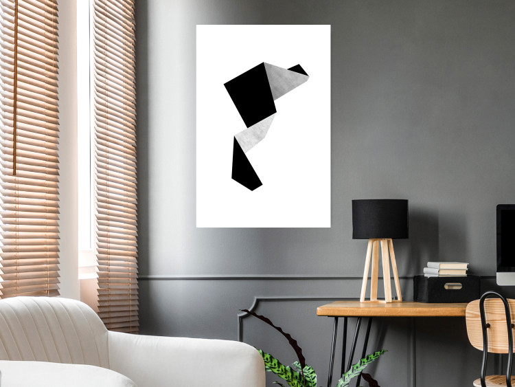 Poster Module - black and white abstract geometric figure on a light background 127387 additionalImage 8