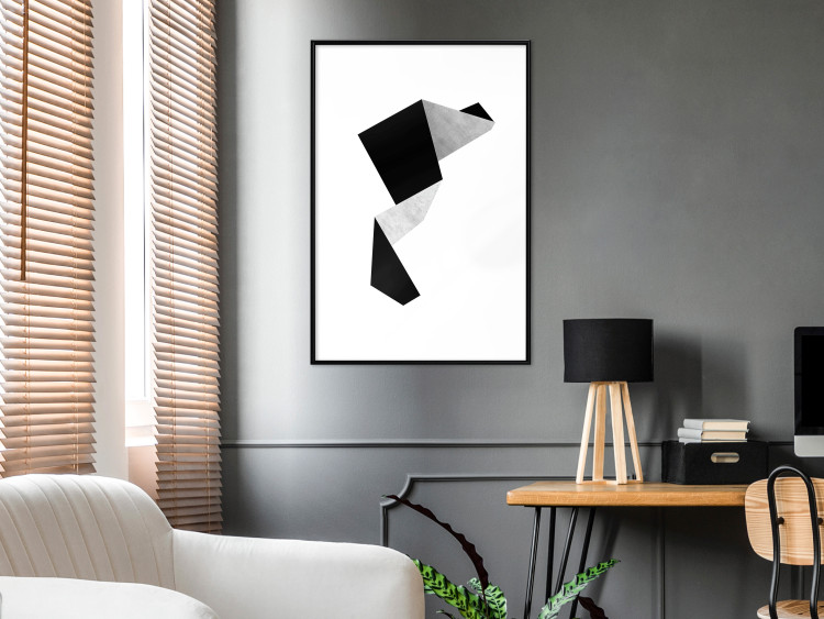 Poster Module - black and white abstract geometric figure on a light background 127387 additionalImage 18