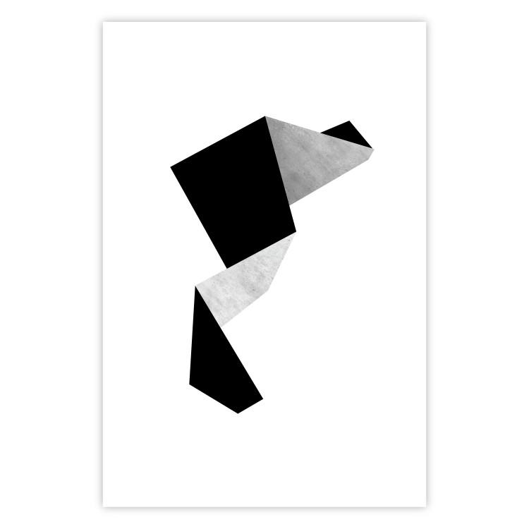 Poster Module - black and white abstract geometric figure on a light background 127387 additionalImage 21