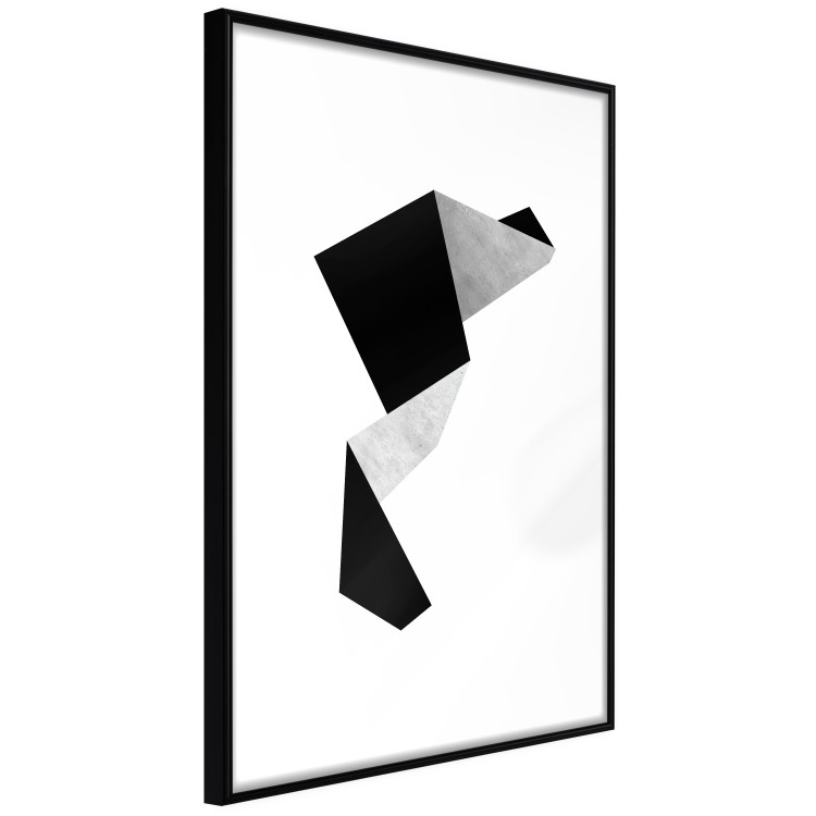 Poster Module - black and white abstract geometric figure on a light background 127387 additionalImage 2
