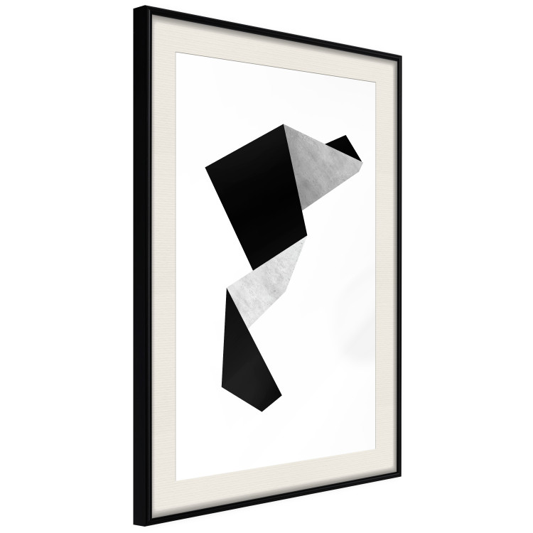 Poster Module - black and white abstract geometric figure on a light background 127387 additionalImage 3