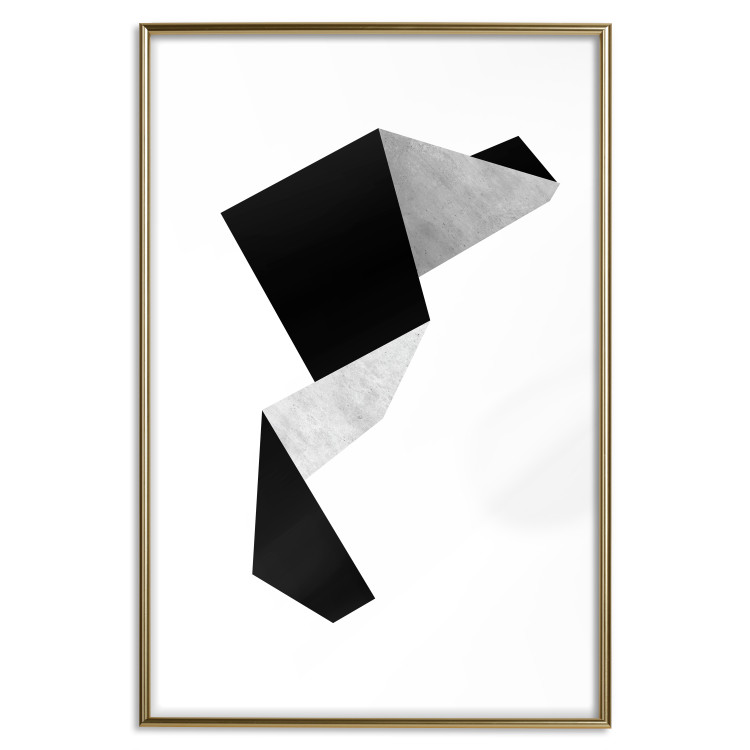 Poster Module - black and white abstract geometric figure on a light background 127387 additionalImage 17