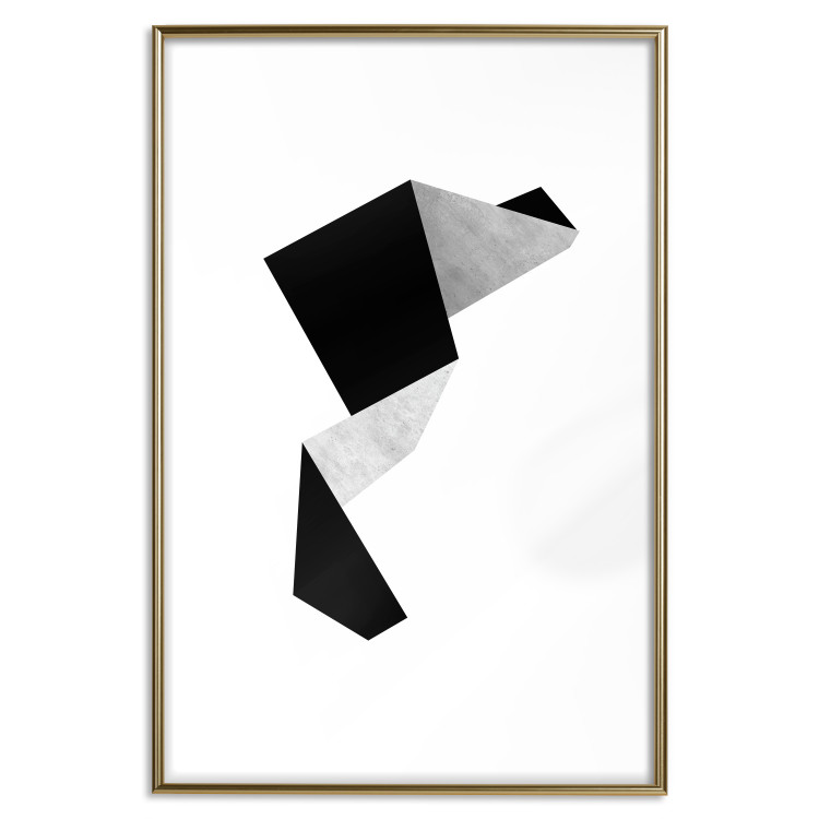 Poster Module - black and white abstract geometric figure on a light background 127387 additionalImage 13