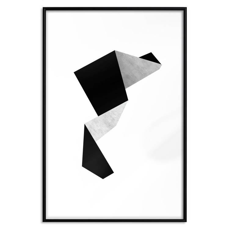 Poster Module - black and white abstract geometric figure on a light background 127387 additionalImage 16