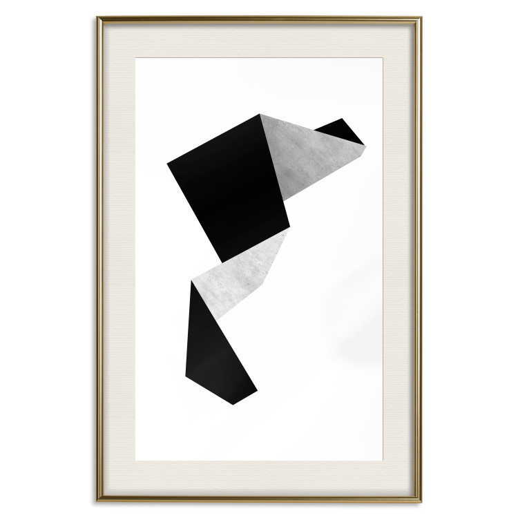 Poster Module - black and white abstract geometric figure on a light background 127387 additionalImage 20