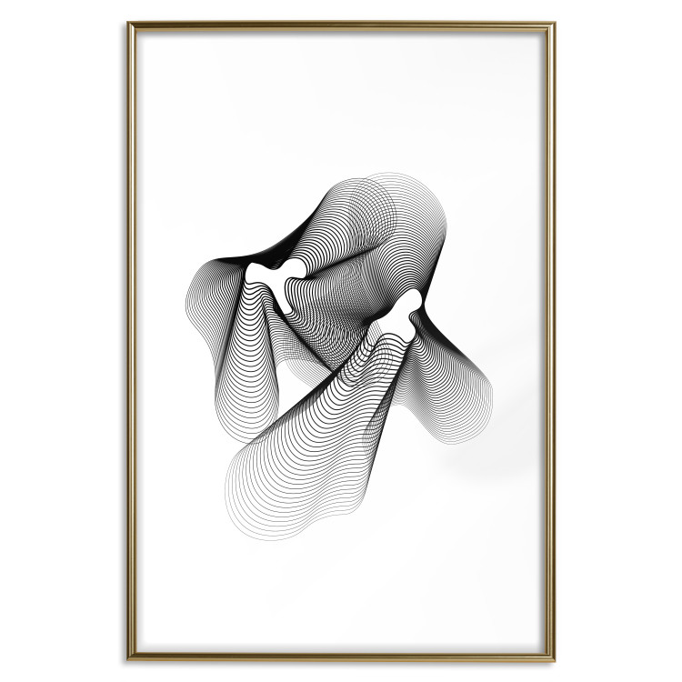 Wall Poster String Theory - black abstract patterns on white background 129587 additionalImage 16