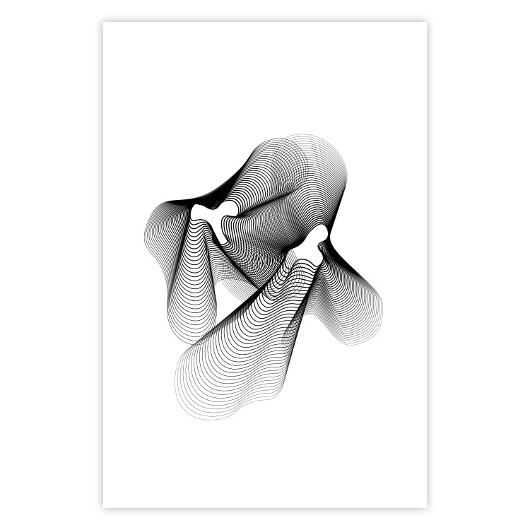Wall Poster String Theory - black abstract patterns on white background 129587 additionalImage 25