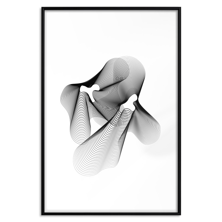 Wall Poster String Theory - black abstract patterns on white background 129587 additionalImage 15