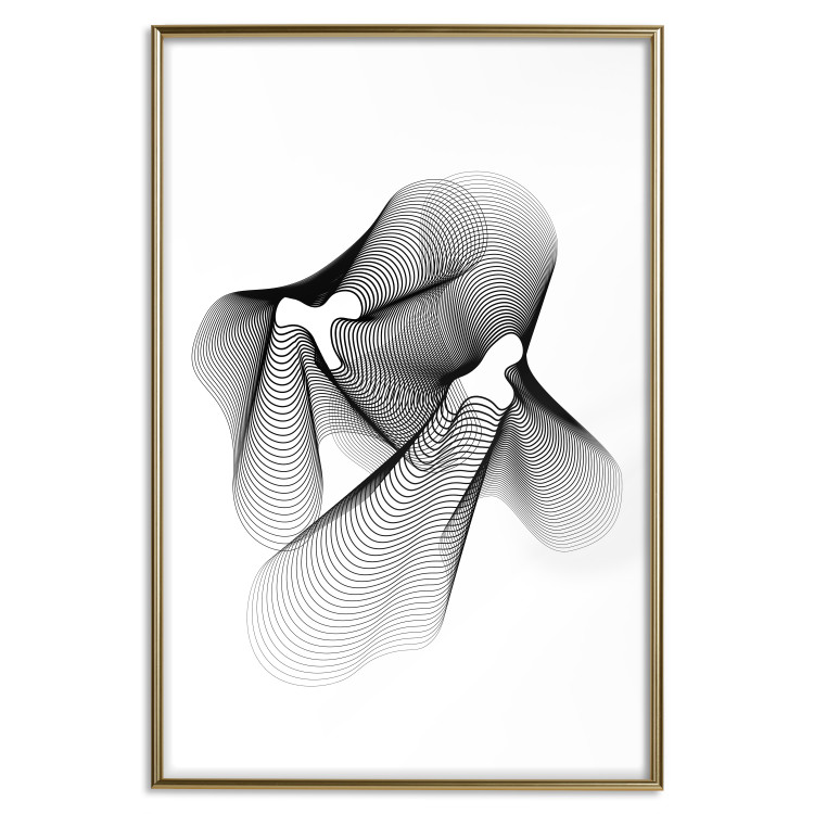 Wall Poster String Theory - black abstract patterns on white background 129587 additionalImage 17