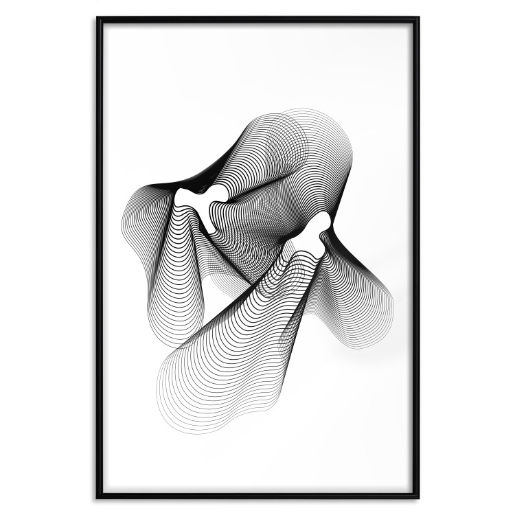 Wall Poster String Theory - black abstract patterns on white background 129587 additionalImage 18