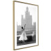 Wall Poster Dance by the River - gray landscape with a dancing woman against a city backdrop 129787 additionalThumb 7