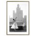 Wall Poster Dance by the River - gray landscape with a dancing woman against a city backdrop 129787 additionalThumb 14