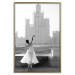 Wall Poster Dance by the River - gray landscape with a dancing woman against a city backdrop 129787 additionalThumb 17