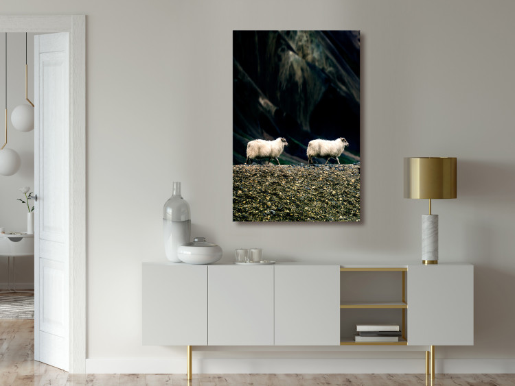 Canvas Print Follow Me! (1-piece) Vertical - photograph of two white animals 130287 additionalImage 3