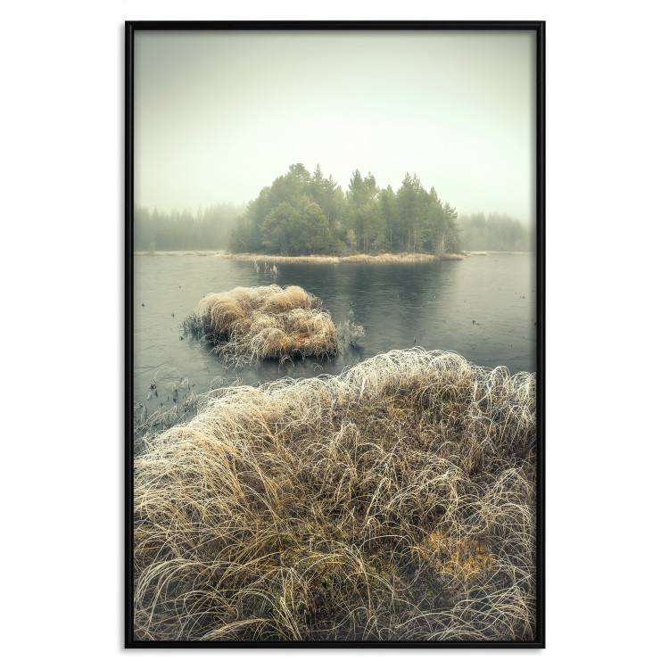 Wall Poster Autumn on Marshes - autumn landscape of a lake and islands against the sky 130387 additionalImage 17
