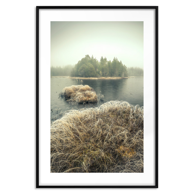 Wall Poster Autumn on Marshes - autumn landscape of a lake and islands against the sky 130387 additionalImage 15