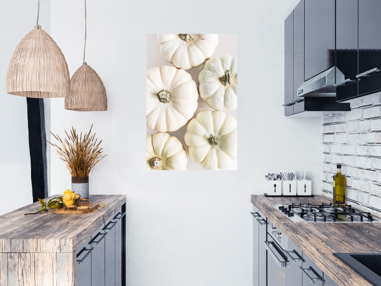 Wall Poster Pumpkin Time - a composition of autumn vegetables on a uniform white background 130787 additionalImage 2