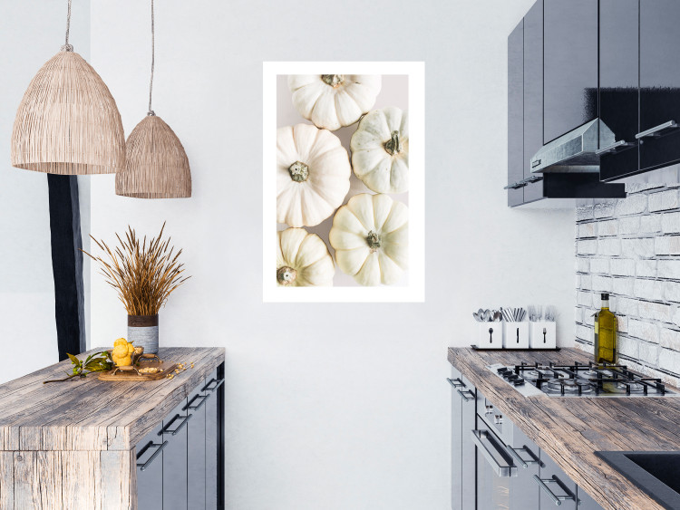 Wall Poster Pumpkin Time - a composition of autumn vegetables on a uniform white background 130787 additionalImage 5