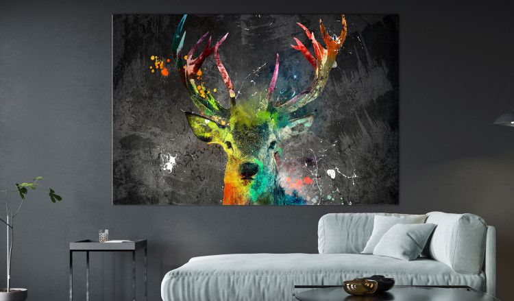 Large canvas print Rainbow Deer [Large Format] 132387 additionalImage 5