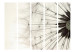 Folding Screen Close-up Dandelion II (5-piece) - black and white background with a flower 132787 additionalThumb 3