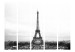 Room Separator Paris: Black and White Landscape II (5-piece) - Parisian architecture 133087 additionalThumb 3