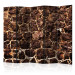 Folding Screen Brown Cave II - texture simulating brown stone bricks 133587