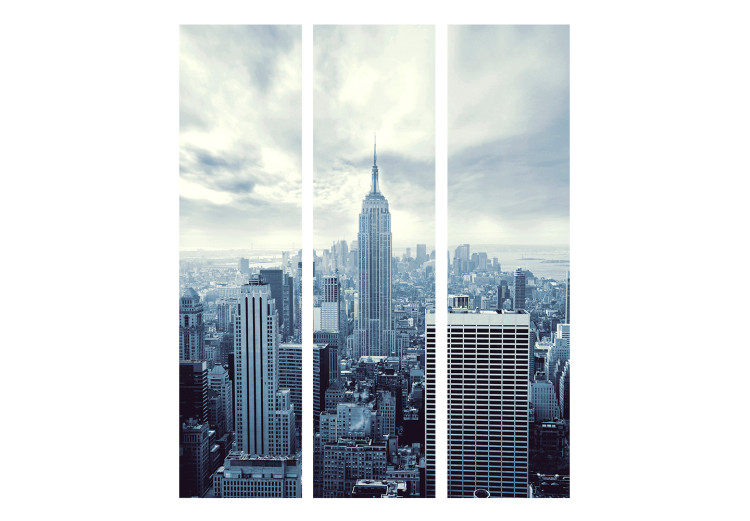 Room Divider Blue York - panorama of New York City architecture against a clear sky 133887 additionalImage 3