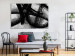 Canvas Black brush marks - black and white abstraction in modern style 134387 additionalThumb 3