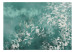 Wall Mural Blue nature - floral motif with flowers on a turquoise background in watercolour 135487 additionalThumb 1