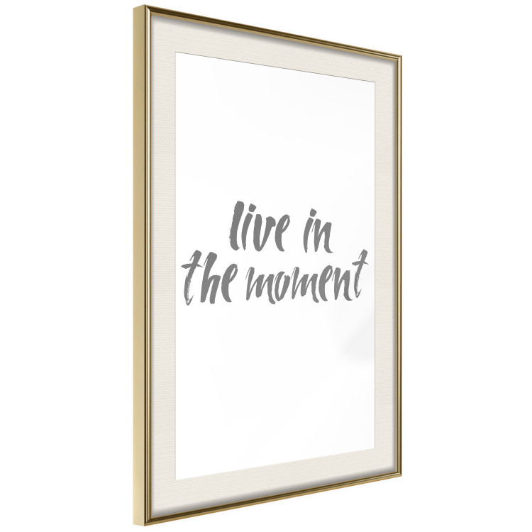 Poster Live In the Moment - gray English text on a white background 135787 additionalImage 13